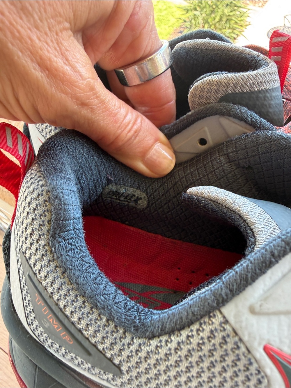 Altra Gray and Red Women's Trail Running Shoes - Picture 11 of 14